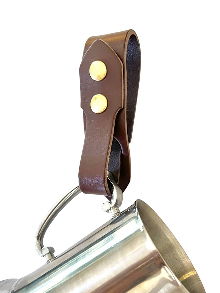 Amazon.com: Leather Tankard Strap Dark Brown Fits Wide Belts